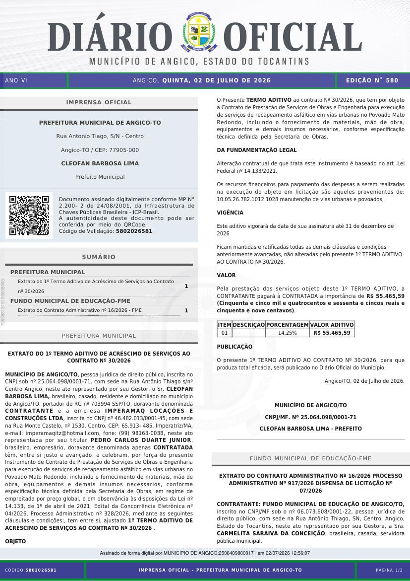 Capa da edição