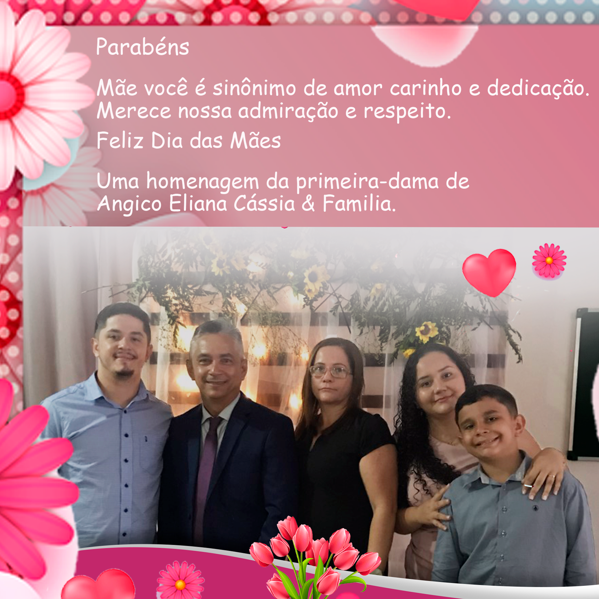 Prefeitura homenageia as mães de Angico com live e mensagem especial