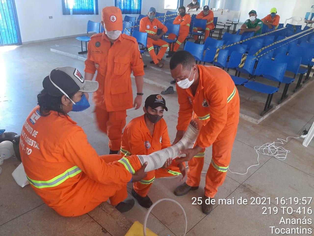 Brigadistas de Angico participam do Curso de Brigadistas de Combate a Incêndio Florestal em Ananás