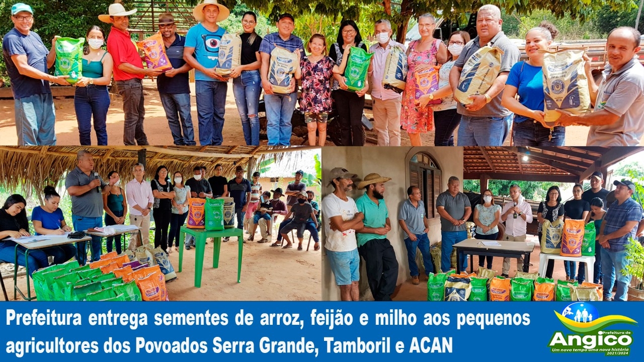 Prefeitura de Angico entrega sementes aos pequenos agricultores dos Povoados Serra Grande, Tamboril e ACAN