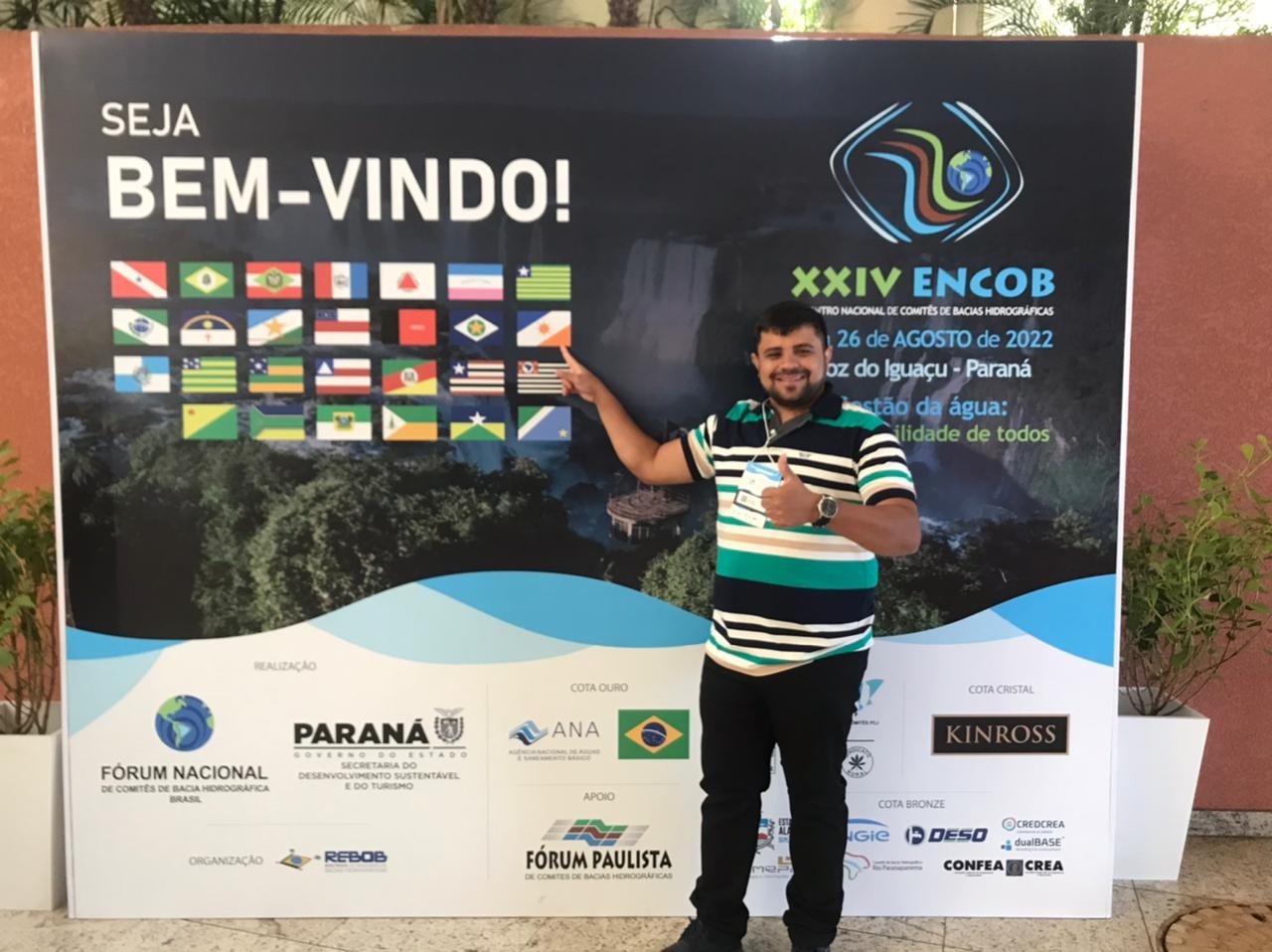 Secretário Municipal do Meio Ambiente de Angico Sebastião Guimarães participa do XXIV ENCOB em Foz do Iguaçu (PR)