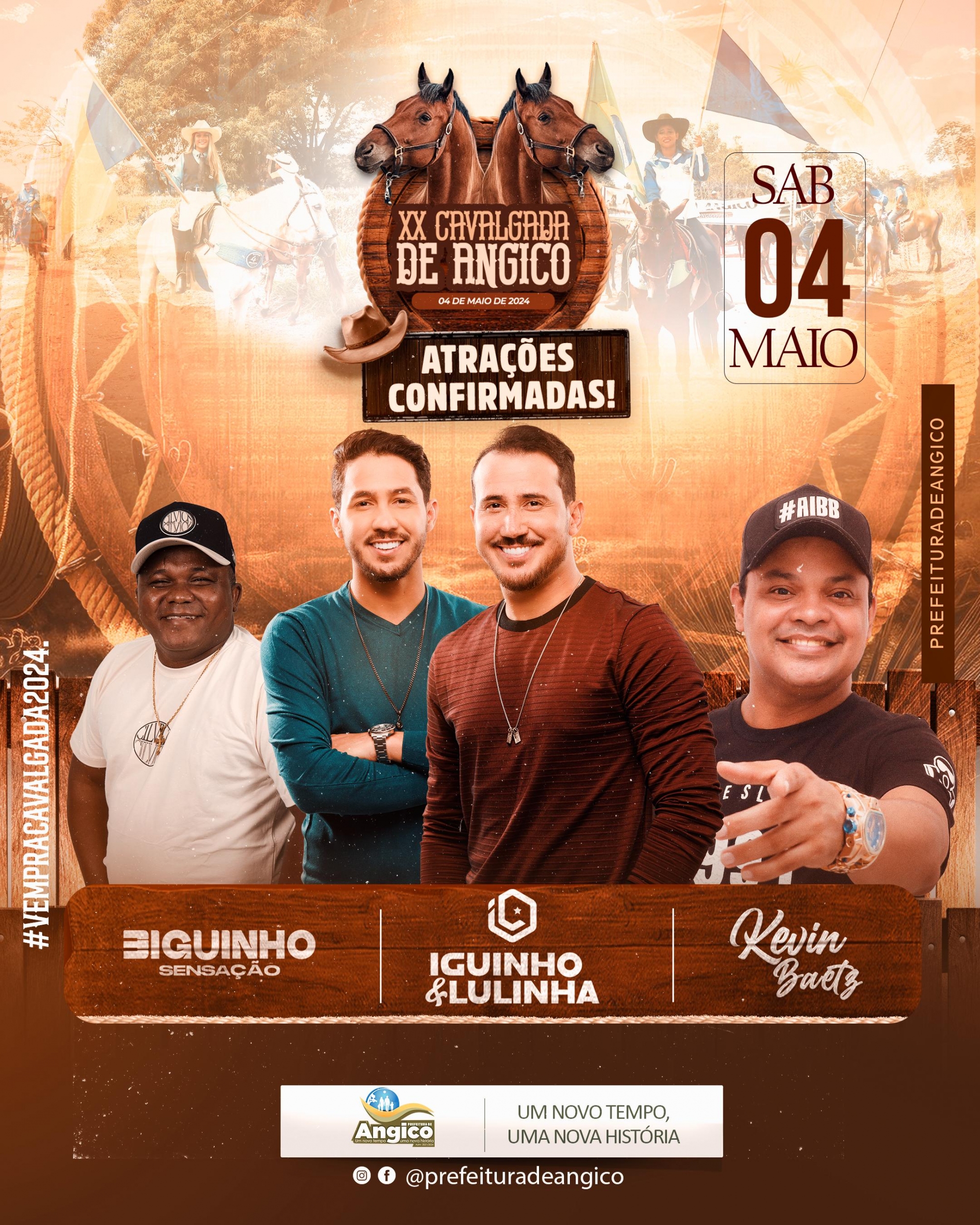 Atrações confirmadas para XX Cavalgada de Angico-TO